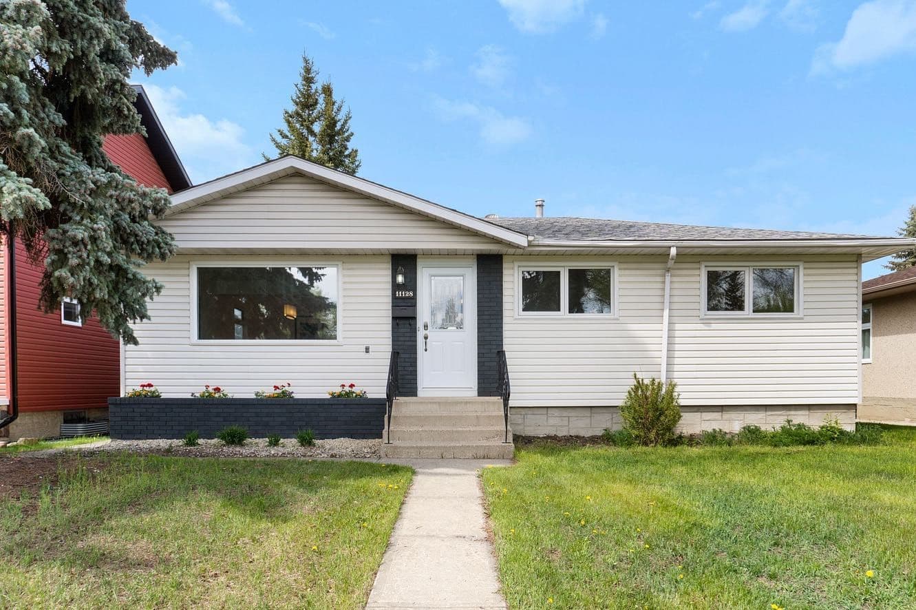 A renovated Edmonton bungalow from the front